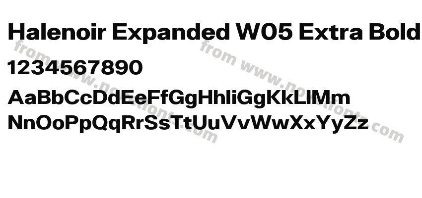 Halenoir Expanded W05 Extra BoldPreview