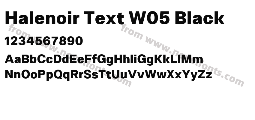 Halenoir Text W05 BlackPreview