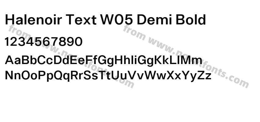 Halenoir Text W05 Demi BoldPreview