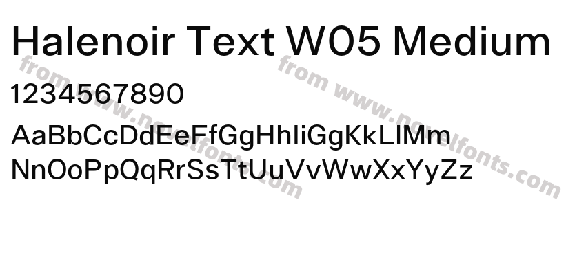 Halenoir Text W05 MediumPreview