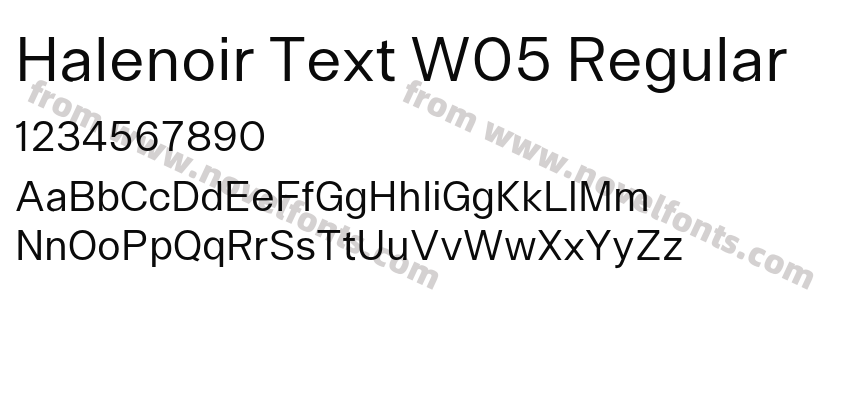 Halenoir Text W05 RegularPreview