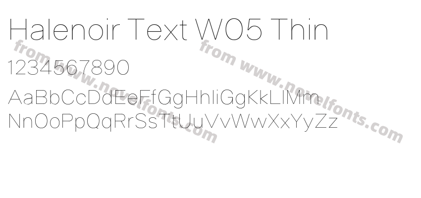 Halenoir Text W05 ThinPreview
