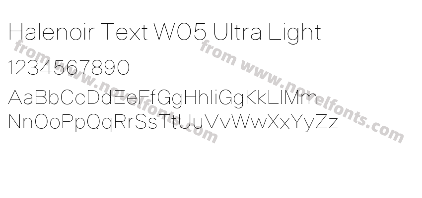 Halenoir Text W05 Ultra LightPreview