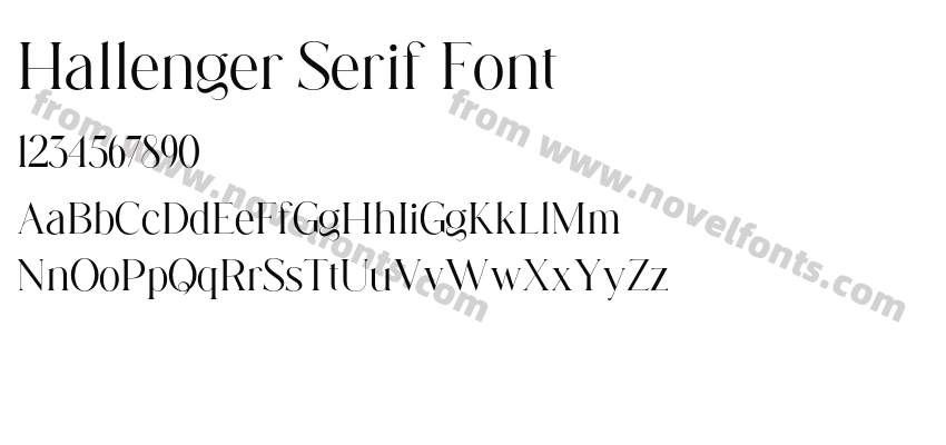 Hallenger Serif FontPreview