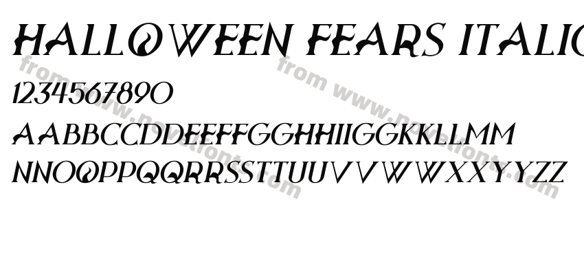 Halloween Fears ItalicPreview
