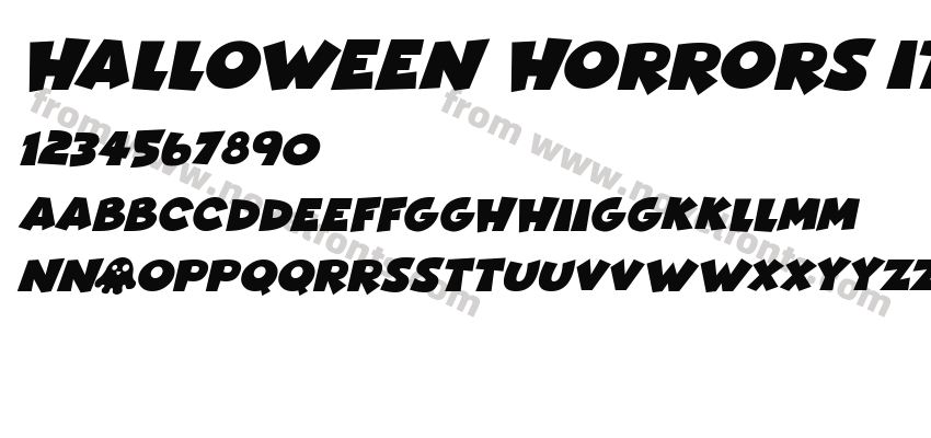 Halloween Horrors ItalicPreview