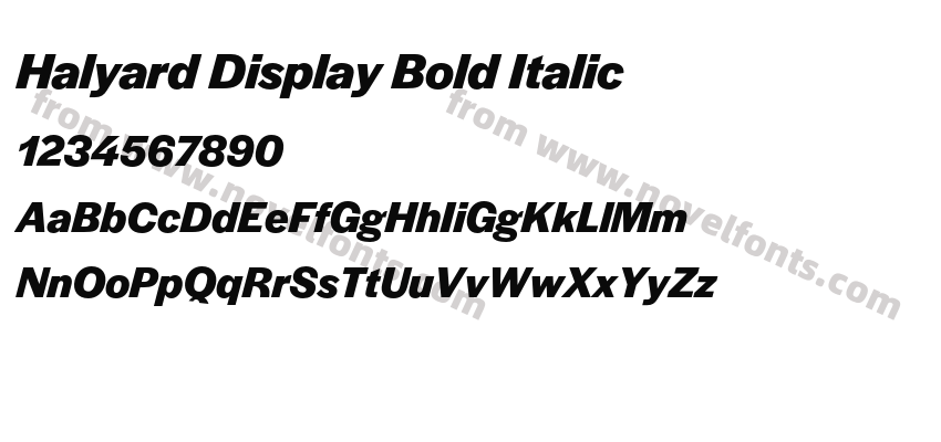 Halyard Display Bold ItalicPreview