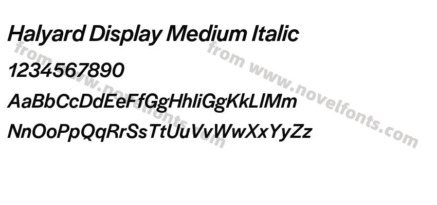 Halyard Display Medium ItalicPreview