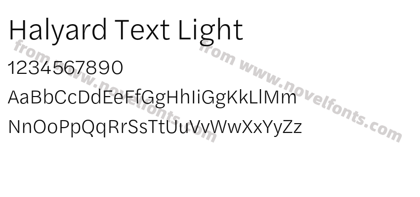 Halyard Text LightPreview