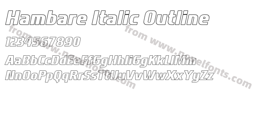 Hambare Italic OutlinePreview
