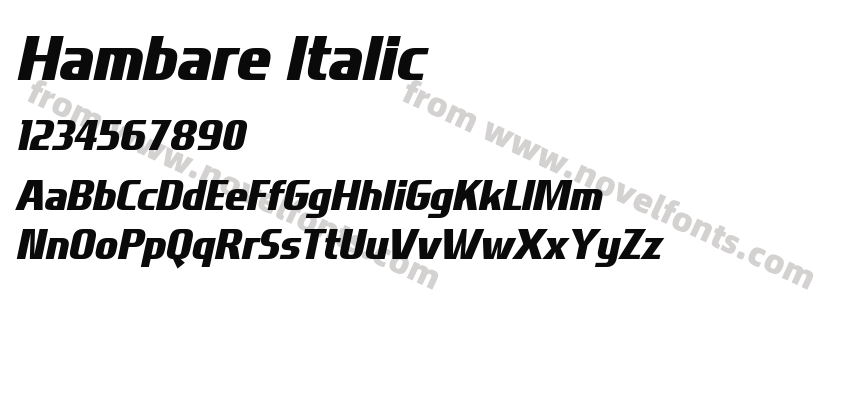 Hambare ItalicPreview