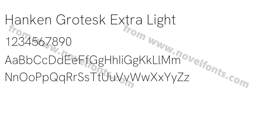Hanken Grotesk Extra LightPreview