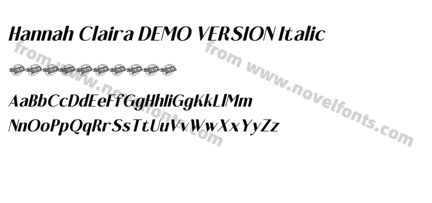 Hannah Claira DEMO VERSION ItalicPreview