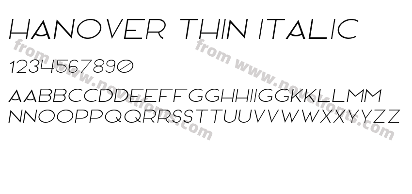 Hanover Thin ItalicPreview