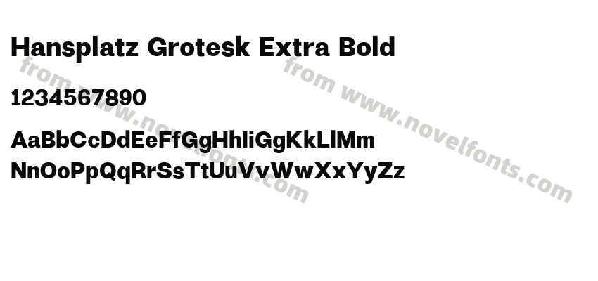 Hansplatz Grotesk Extra BoldPreview