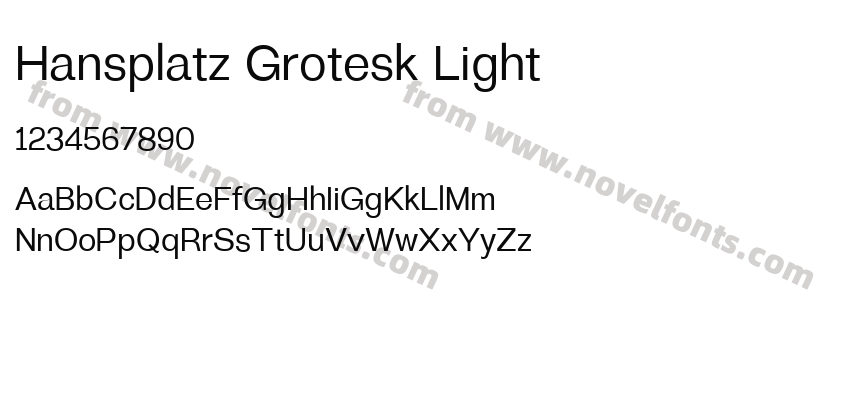 Hansplatz Grotesk LightPreview