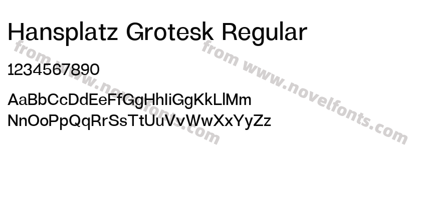 Hansplatz Grotesk RegularPreview