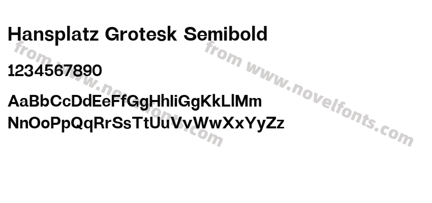 Hansplatz Grotesk SemiboldPreview
