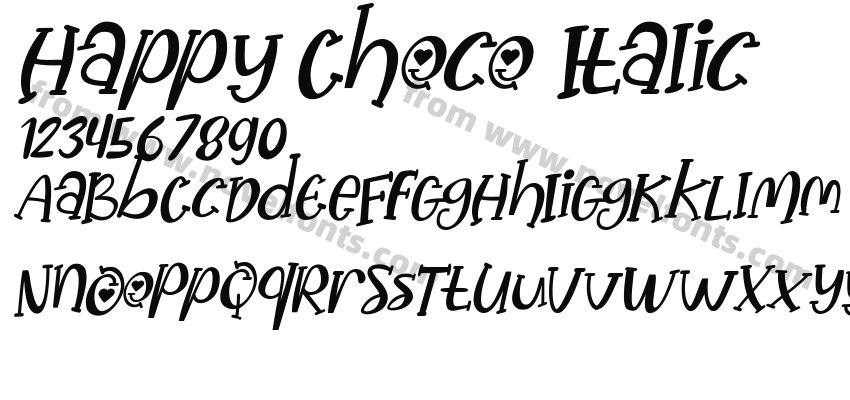 Happy Choco ItalicPreview