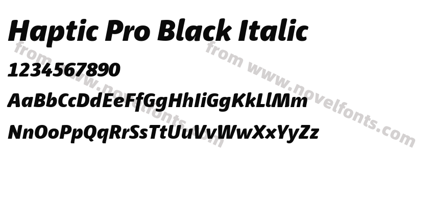 Haptic Pro Black ItalicPreview