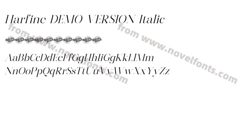 Harfine DEMO VERSION ItalicPreview