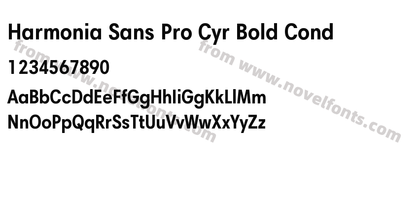 Harmonia Sans Pro Cyr Bold CondPreview