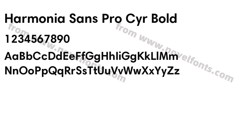 Harmonia Sans Pro Cyr BoldPreview