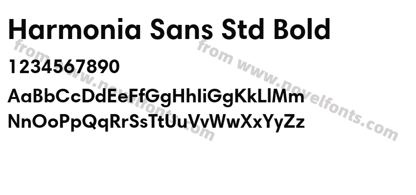 Harmonia Sans Std BoldPreview