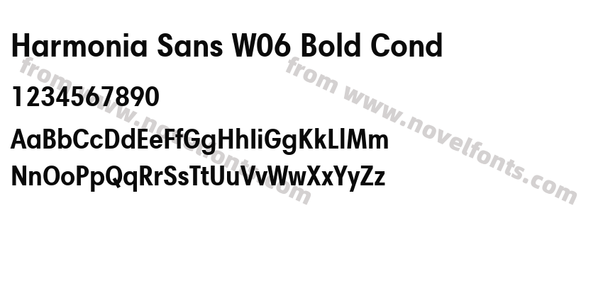 Harmonia Sans W06 Bold CondPreview