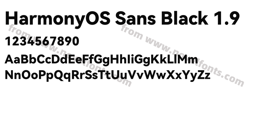 HarmonyOS Sans Black 1.9Preview