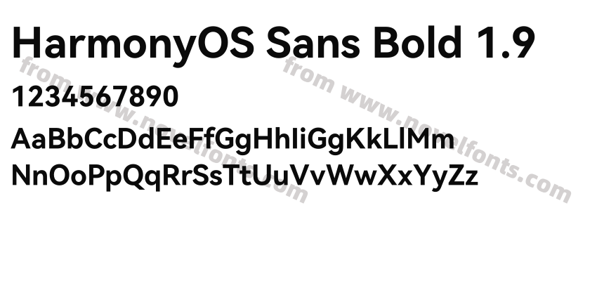 HarmonyOS Sans Bold 1.9Preview