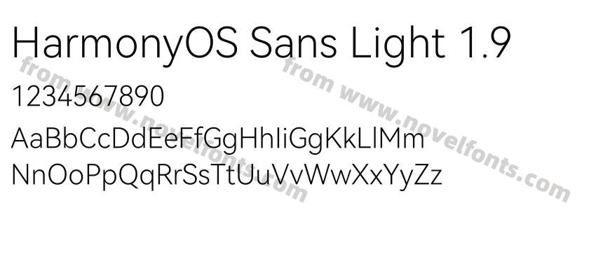 HarmonyOS Sans Light 1.9Preview