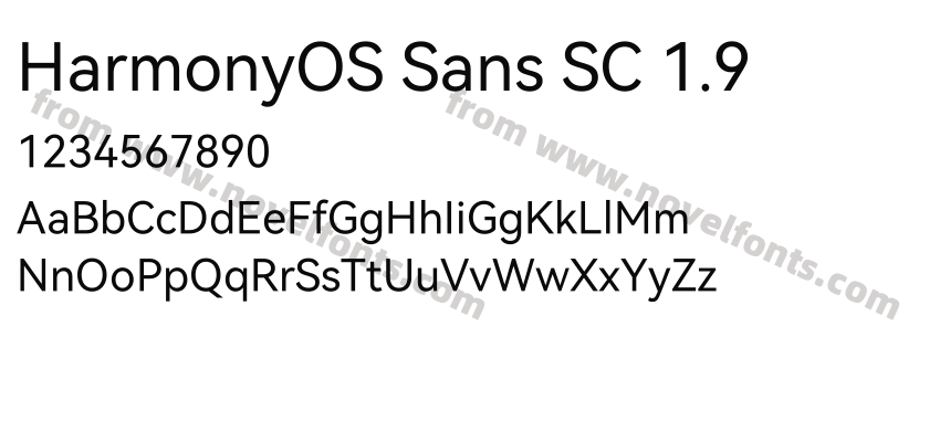 HarmonyOS Sans SC 1.9Preview
