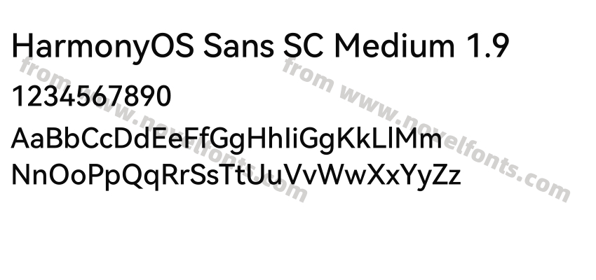 HarmonyOS Sans SC Medium 1.9Preview