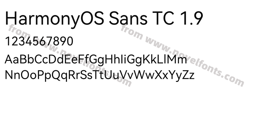 HarmonyOS Sans TC 1.9Preview