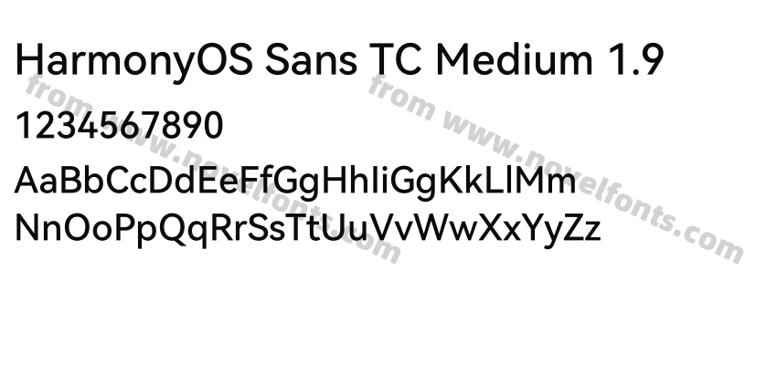 HarmonyOS Sans TC Medium 1.9Preview