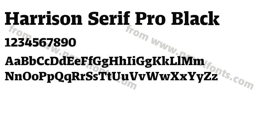 Harrison Serif Pro BlackPreview