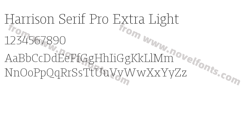 Harrison Serif Pro Extra LightPreview