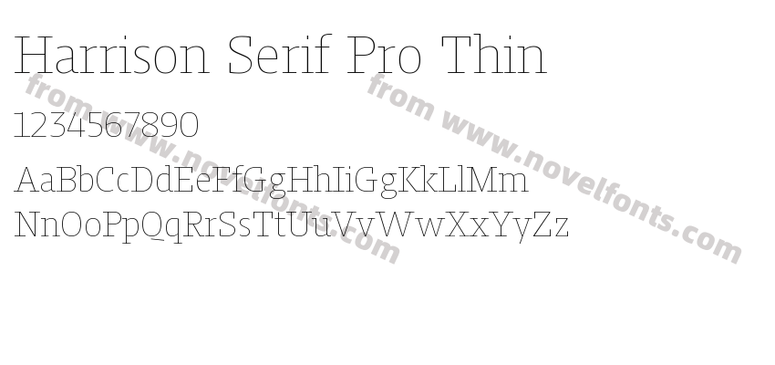 Harrison Serif Pro ThinPreview