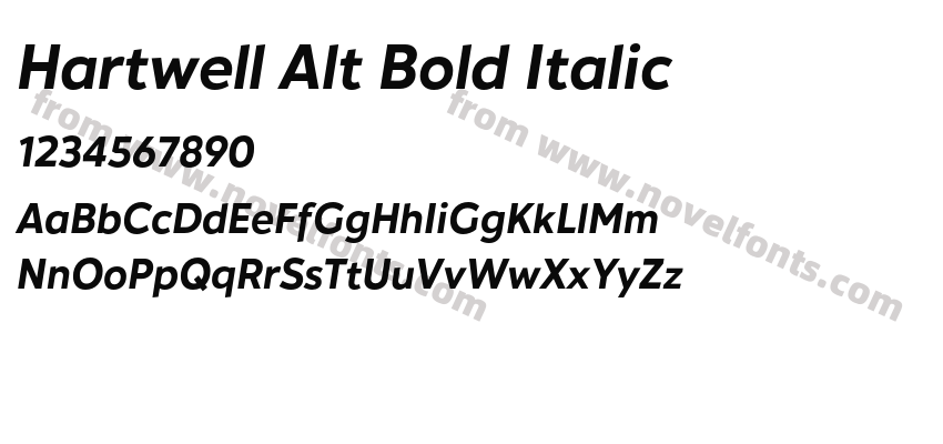 Hartwell Alt Bold ItalicPreview
