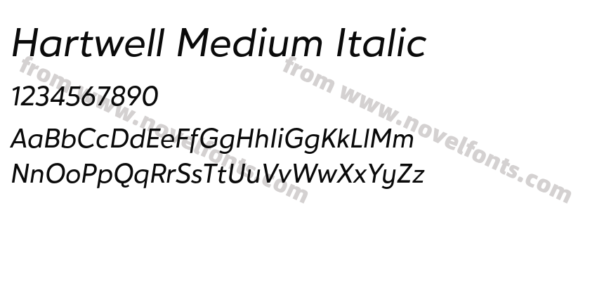 Hartwell Medium ItalicPreview