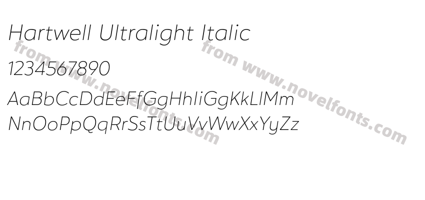 Hartwell Ultralight ItalicPreview