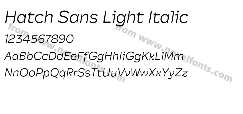 Hatch Sans Light ItalicPreview