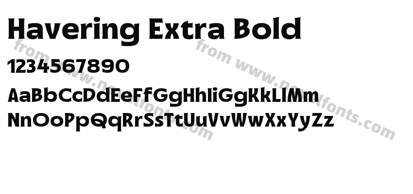 Havering Extra BoldPreview