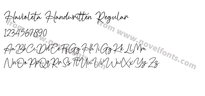 Havioleta Handwritten RegularPreview