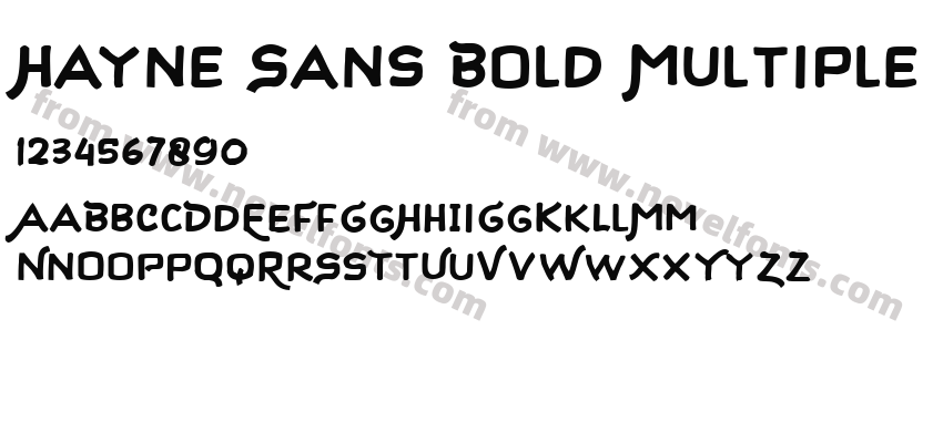 Hayne Sans Bold MultiplePreview