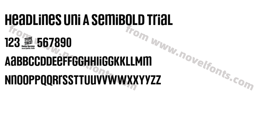 Headlines Uni A Semibold TrialPreview