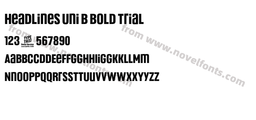 Headlines Uni B Bold TrialPreview