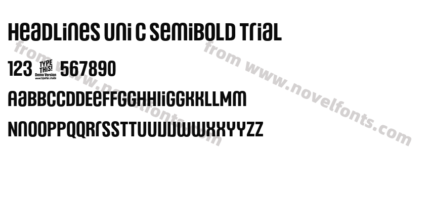 Headlines Uni C Semibold TrialPreview
