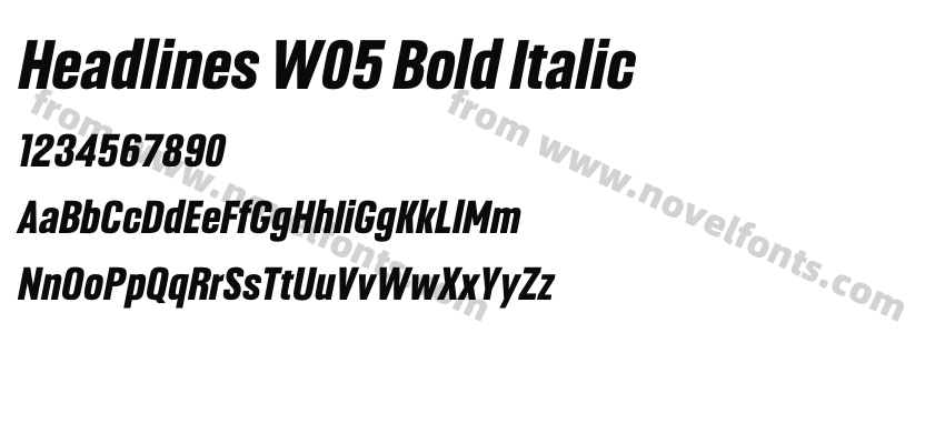 Headlines W05 Bold ItalicPreview